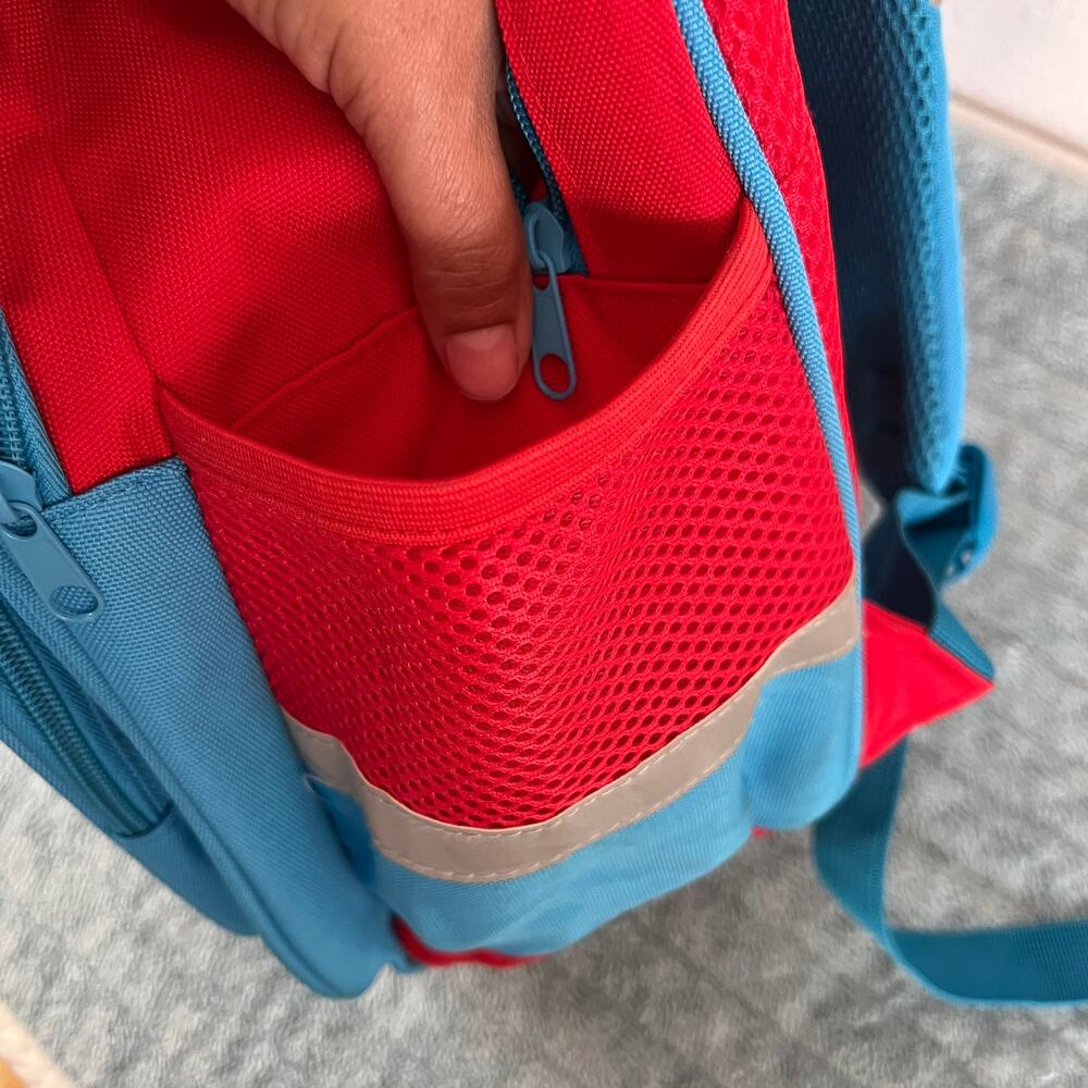Kids Gaming Backpack Nintendo Switch Style Red Blue School Bag - Picture 6 of 13